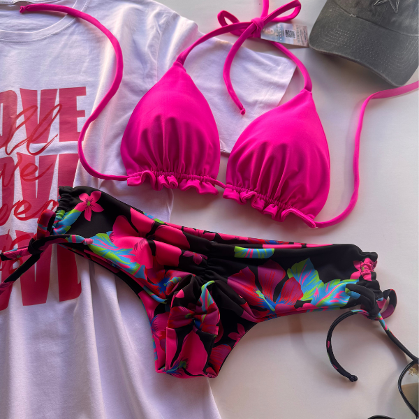 bikini, traje de baño, conjunto, top/culotte